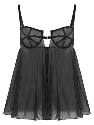 Мрежеста рокля Isosceles черно