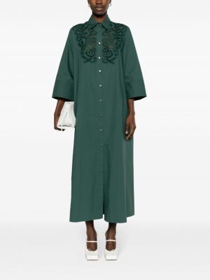 Robe longue en coton en dentelle P.a.r.o.s.h. vert