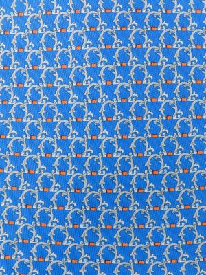 Corbata de tejido jacquard Salvatore Ferragamo azul