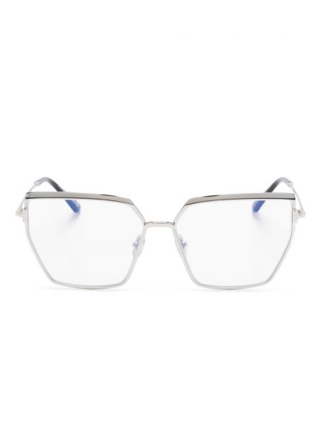 Ochelari cu imprimeu geometric Tom Ford Eyewear argintiu