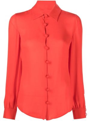 Копринена блуза Moschino червено