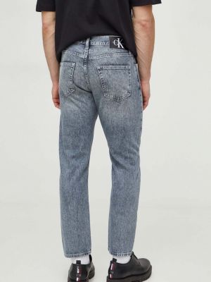 Szare proste jeansy Calvin Klein Jeans