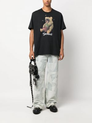 T-shirt aus baumwoll mit print Doublet schwarz