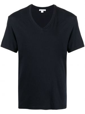 T-shirt mit v-ausschnitt James Perse blau