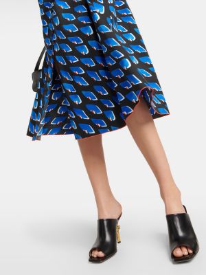 Midi haljina s printom Diane Von Furstenberg crna
