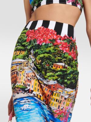 Midi φούστα με σχέδιο από ζέρσεϋ Dolce&gabbana