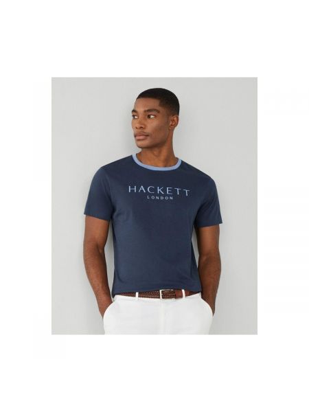 Koszulka z krótkim rękawem Hackett niebieska