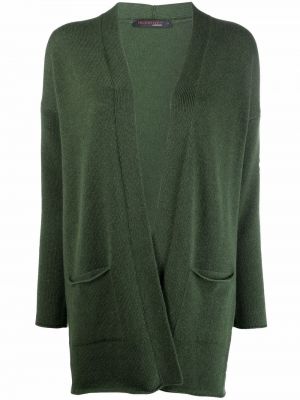 Cárdigan de cachemir con estampado de cachemira con bolsillos Incentive! Cashmere verde