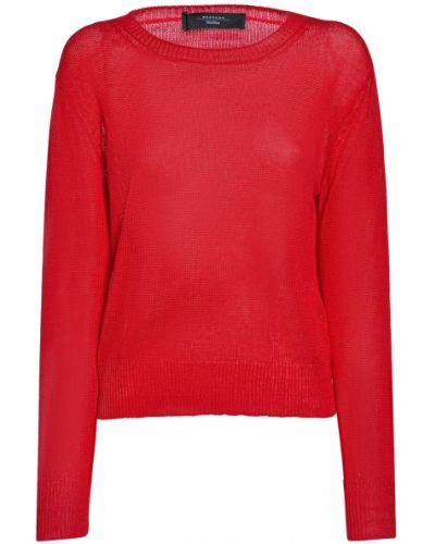 Пуловер Weekend Max Mara червено