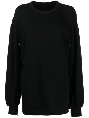 Βαμβακερός φούτερ με φερμουάρ Yohji Yamamoto μαύρο