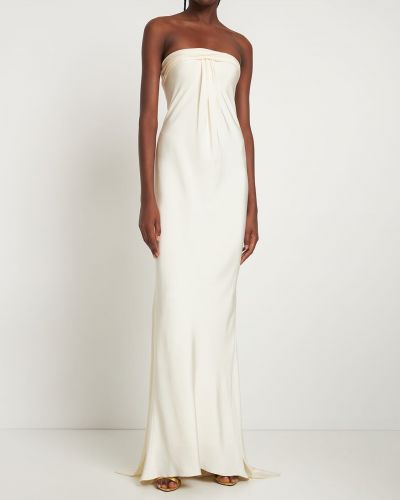 Копринена рокля Tom Ford бяло
