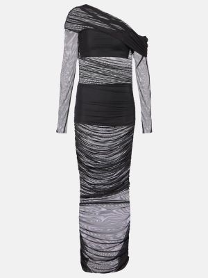 Μίντι φόρεμα από διχτυωτό The Sei μαύρο
