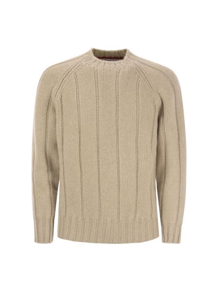 Sweter z kaszmiru Brunello Cucinelli beżowy