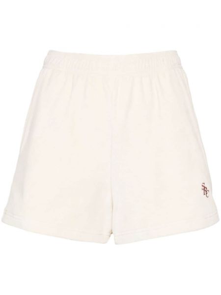 Shorts en velours Sporty & Rich blanc