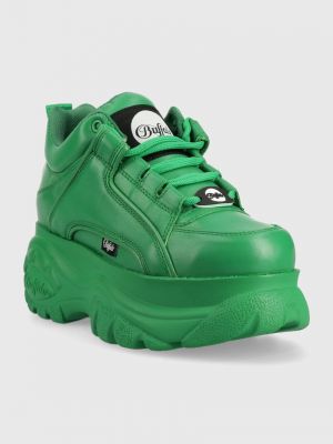 Кожаные кроссовки Buffalo зеленые
