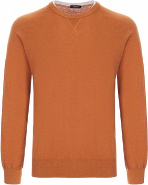 Хлопковый свитер Z Zegna коричневый