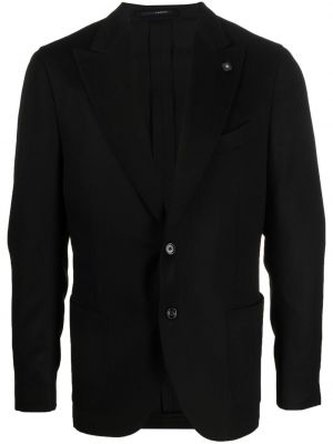 Knappen opp lang blazer Lardini svart