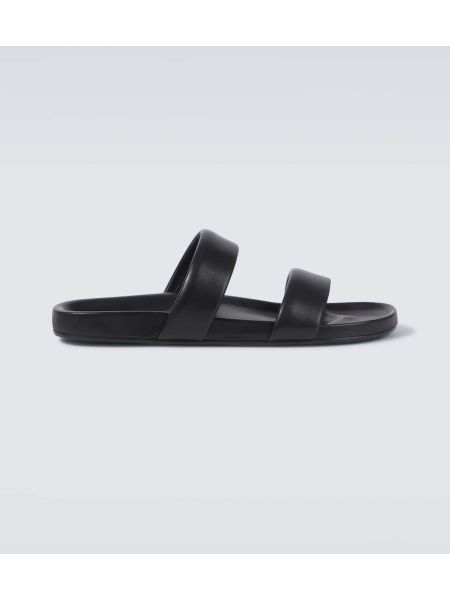 Lær sandaler Saint Laurent svart