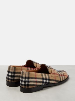 Ruuduline loafer-kingad Burberry pruun
