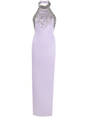 Večerní šaty s flitry Balmain fialové