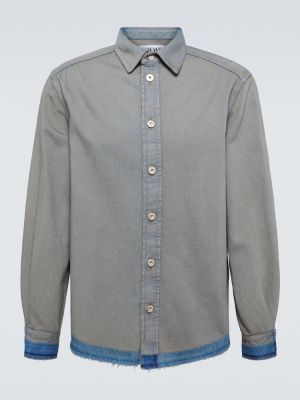 Bavlnená košeľa Loewe sivá