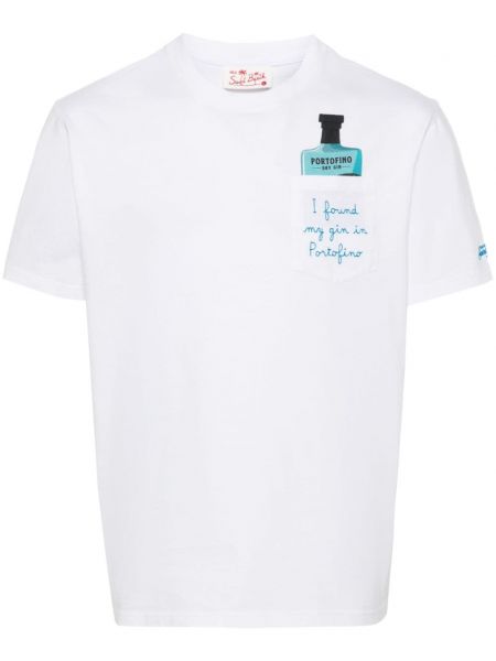 T-shirt en coton à imprimé Mc2 Saint Barth blanc