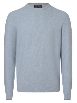 Sweter z kaszmiru bawełniany Finshley & Harding niebieski