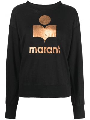 Trykt sengetøy sweatshirt Isabel Marant étoile svart