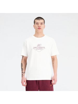 T-shirt en coton New Balance blanc