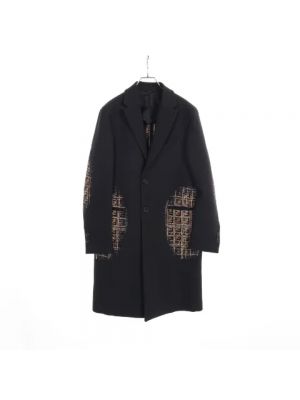 Płaszcz bawełniany Fendi Vintage czarny