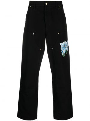 Pantaloni cu model floral cu imagine cu croială lejeră Awake Ny