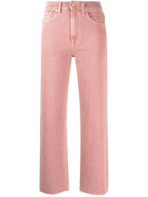 Klasické bavlněné strečové džíny na zip 7 For All Mankind - růžová