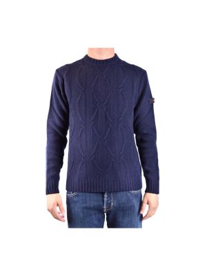Sweter z okrągłym dekoltem Peuterey niebieski