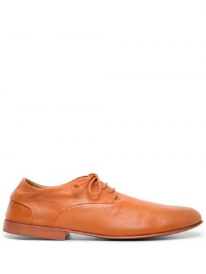 Кожени обувки в стил дерби Marsell оранжево