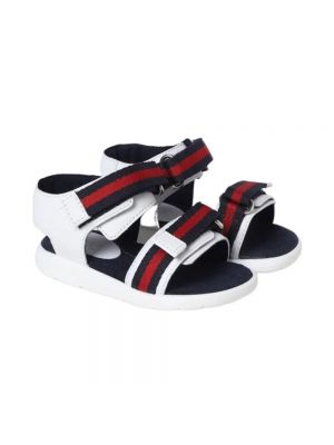 Sandały z okrągłym noskiem z tkaniny Gucci