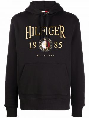 Brodert hettegenser Tommy Hilfiger svart