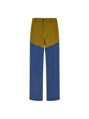 Spodnie bawełniane Moncler niebieskie