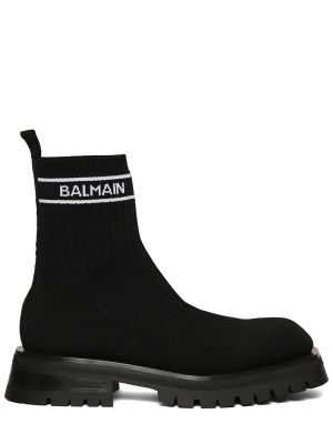 Обувки до глезена Balmain черно