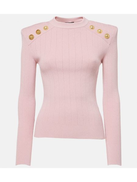 Strikkegenser Balmain rosa