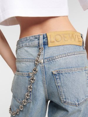 High waist straight jeans Loewe blau