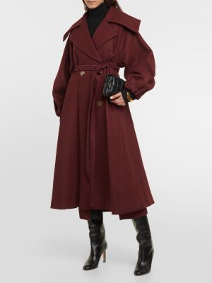 Vlnený kabát Patou červená