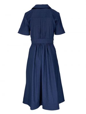 Sukienka midi bawełniana Carolina Herrera niebieska