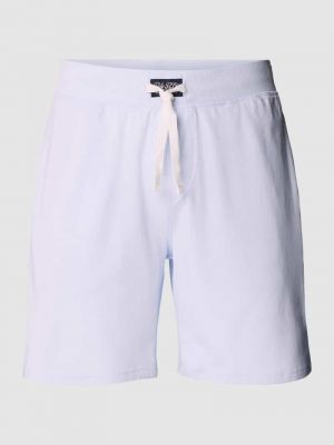 Dzianinowe szorty slim fit Polo Ralph Lauren Underwear błękitne