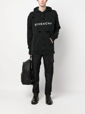 „cargo“ stiliaus kelnės su sagtimis Givenchy juoda
