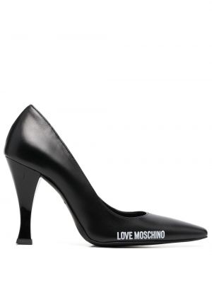 Trykt pumps Love Moschino svart