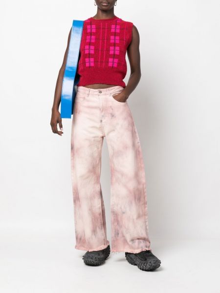 Jeans mit print ausgestellt Marques'almeida pink