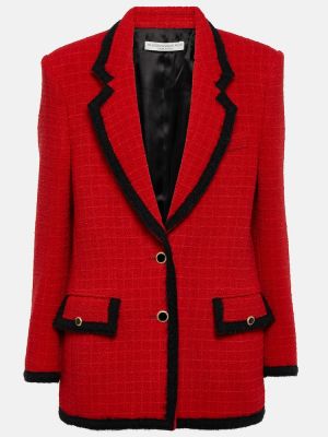 Volnena jakna Alessandra Rich rdeča