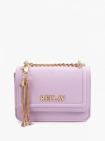 Фиолетовая сумка через плечо Replay