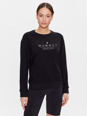 Laza szabású pulóver Mammut fekete
