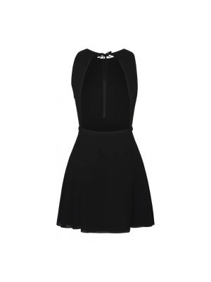 Sukienka mini z otwartymi plecami bez rękawów Saint Laurent czarna